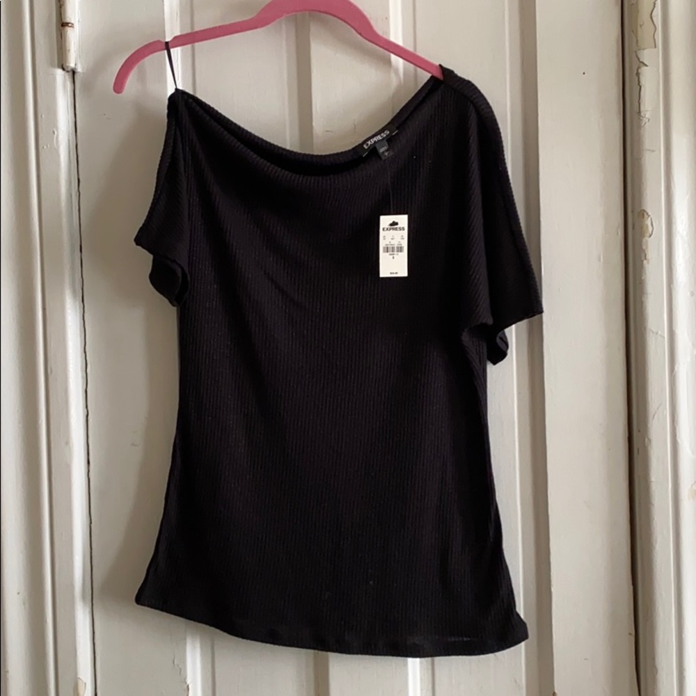 Express Off the Shoulder SS Sweater - Size S